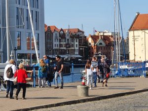 Gdansk is really busy especially on a sunny day.