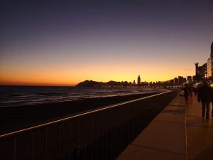 Sunset over Benidorm