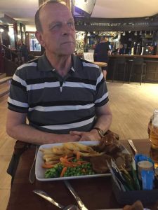 John Bennett this time moaning about his chips with his sunday roast that he had to have at Vincents. Looks kike a naughty spoilt school kid. Ha Ha!