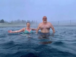 Kev and Kim in the secret lagoon