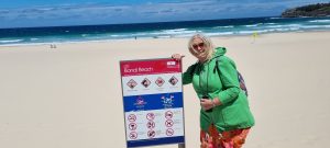 Getting blown away on bondi beach